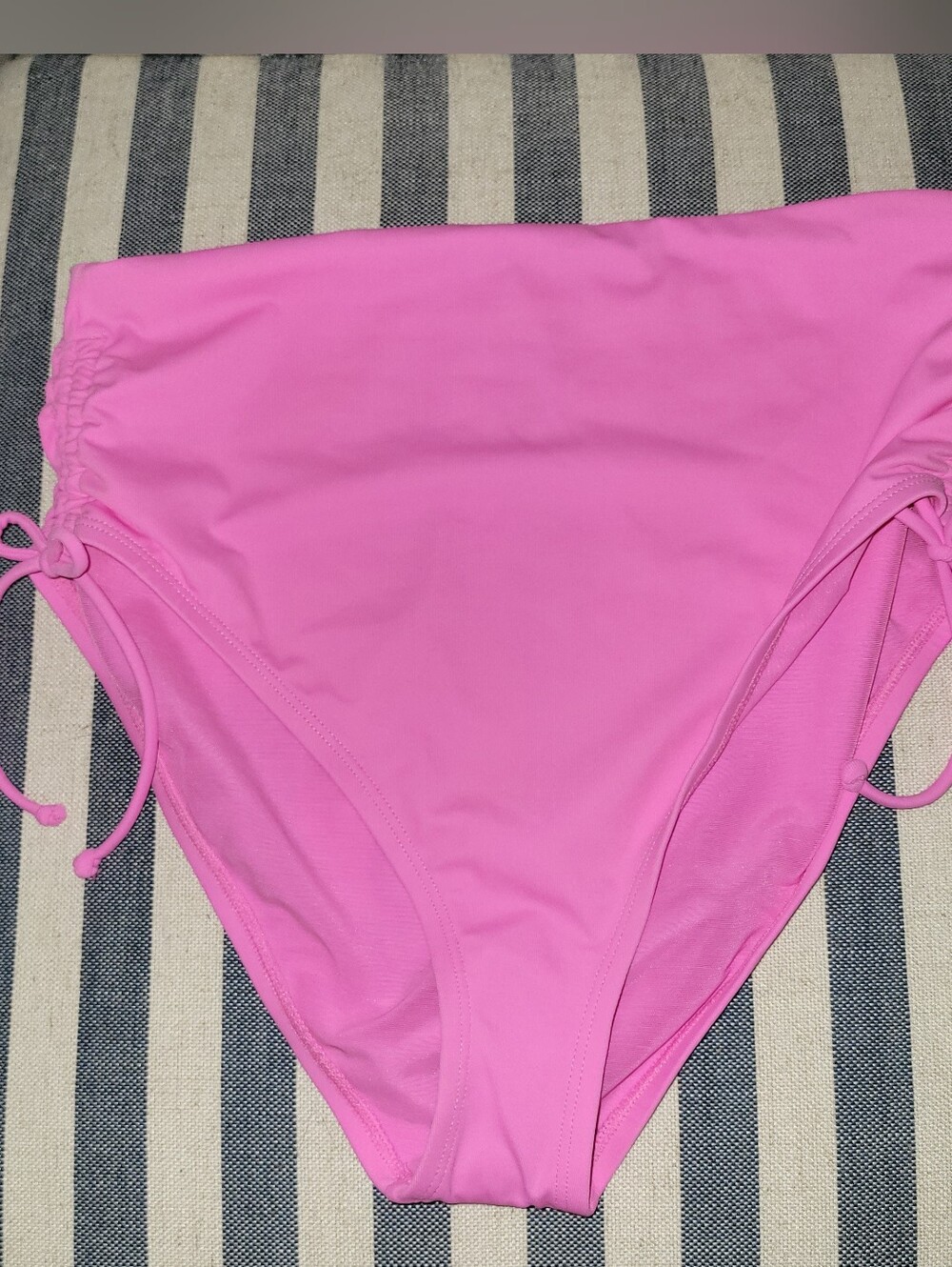S3 Swim Bottoms Bright Pink High Rise Side Ruching Sz M